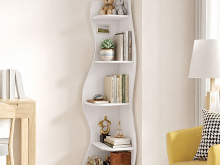 5 Tier S - Shaped Corner Shelf For Living Room