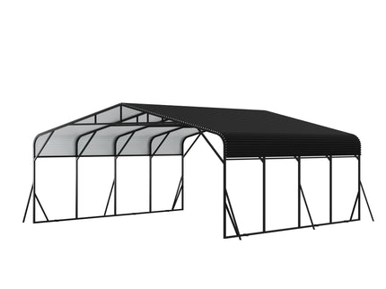 Heavy Duty Carport, All Weather Shelter - Black