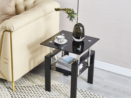 Tempered Glass Table With Storage