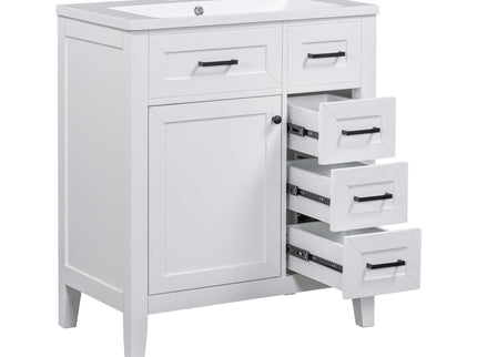 Modern Bathroom Vanity With Sink Combo, 3 Drawers, Undermount Drop-In Sink