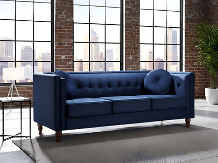 Chesterfield Sofa With Square Arms For Living Room