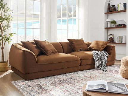 Nordic Modern Sofa With Removable Pillowcase, High Density Sponge Filling, 4 Throw Pillows