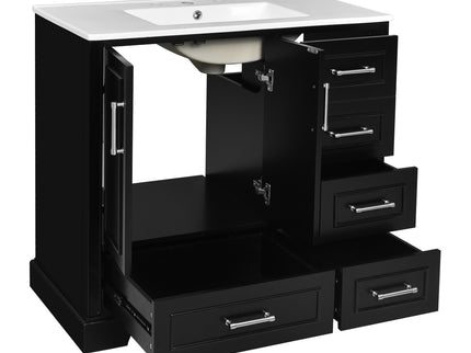 Traditional Bathroom Vanity With Soft Close Doors And Drawers