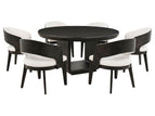 Black / 7 Pc. Table, 6 Chairs