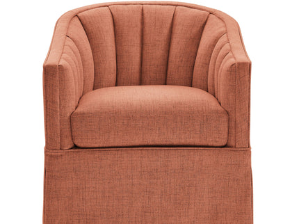 Solitude - Skirted Swivel Accent Chair With Hemp Like