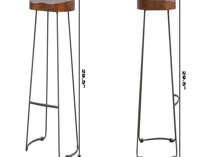 Chunky Bar Stool - Chestnut