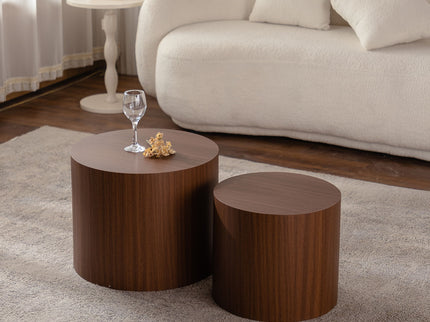 Modern Round Nesting Coffee Table (Set of 2)