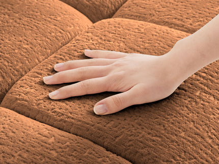 Sofa Set With Ottoman And Pillows, Textured, High Resilience Cushions