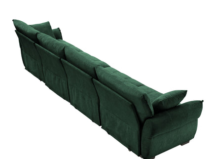 Modern Sofa & Pillows, Textured Cover, High Rebound Cushions