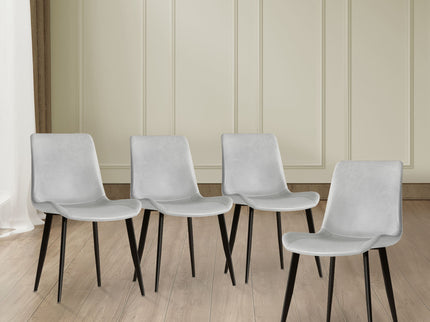 Modern Dining Chair With Carbon Steel Legs