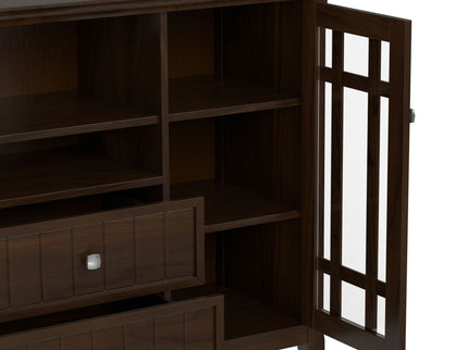 Bedford - Tall TV Media Stand - Dark Tobacco Brown