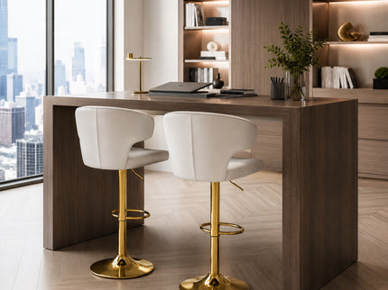 Adjustable Swivel Bar Chair With High Back Support