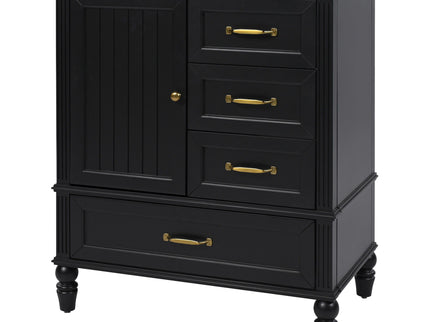 30" Bathroom Vanity With Sink, 3 Drawers, Adjustable Feet