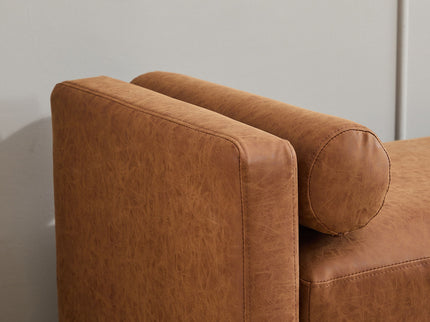 Upholstered End Of Bed Bench With Arms & 2 Bolsters For Bedroom