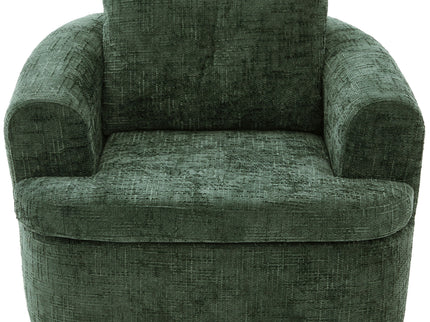 Modern Swivel Barrel Chair With Dual-Layer Cushion