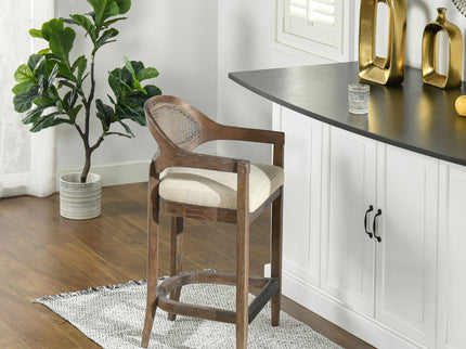 Americana - Mid-Century Modern Cane Back Counter Stool