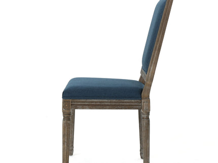 Traditional Style Dining Chair Set With Fabric Upholstery