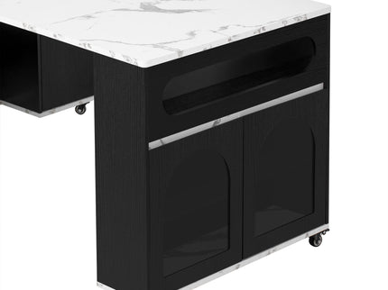 Extendable Dining Table With Folding Top, Rolling Kitchen Island With Drawers And Power Outlet