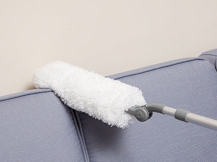 Long Handle Duster With Extension Bar, Home Dust Collector - White