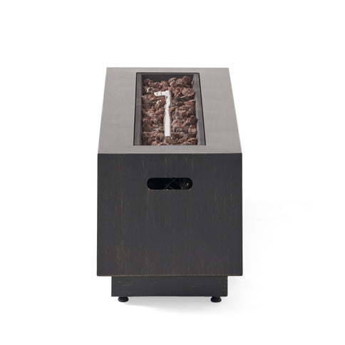 Modern Rectangular Iron Fire Pit 50, 000 Btu