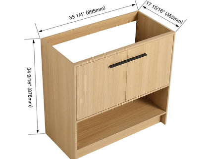 Modern Freestanding Bathroom Vanity With 2 Doors