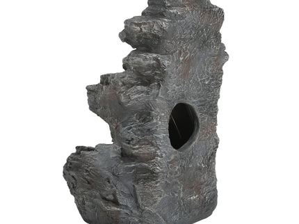 Concrete Rock Waterfall Fountain With LED Lights, Outdoor Garden Decor