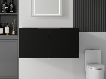 Floating Bathroom Vanity Cabinet With Soft Close Double Doors, Spacious Interior Storage, Wall Mounted, Cabinet Only