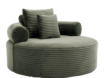 Round Sofa Bed With 3 Pillows For Living Room