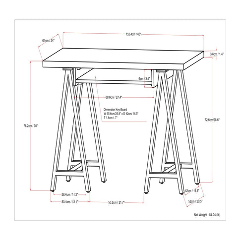 Sawhorse - Handcrafted Solid Desk