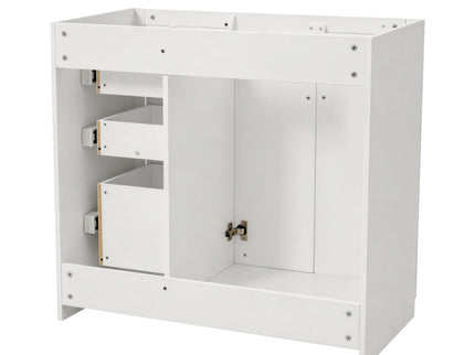 Retro Style Bathroom Vanity, 3 Drawers & Soft Closing Doors