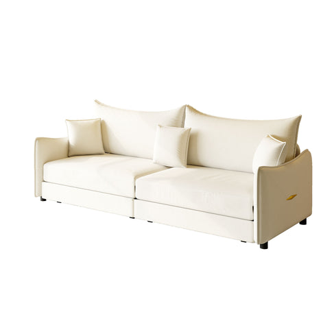 King Pull Out Sofa Bed, 3-In-1 Convertible Bed With 3 Pillows