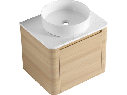 Mounted Bathroom Vanity With Art Sink & 2 Soft Close Doors