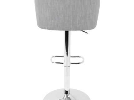 Daniella - Contemporary Adjustable Barstool With Swivel - Light Gray