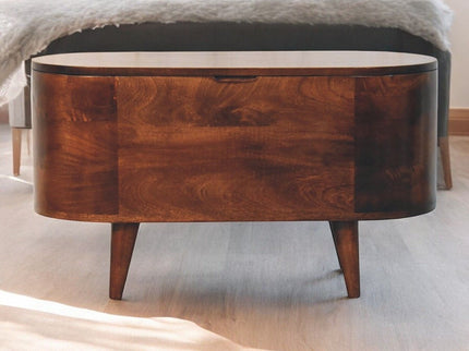 Rounded Lid Up Blanket Box