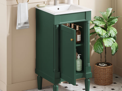 French Style Bathroom Cabinet With Sink, Adjustable Shelf