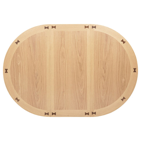 Davis - 5 Piece Oval Extension Leaf Dining Set With Pedestal Base - Light Oak