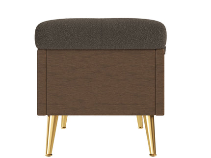 Modern Tufted Storage Ottoman Bench With Metal Legs