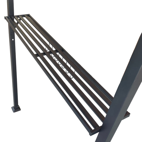 Outdoor Grill Gazebo With Double Tier Soft Top Canopy, Steel Frame, Bar Counters & Hook