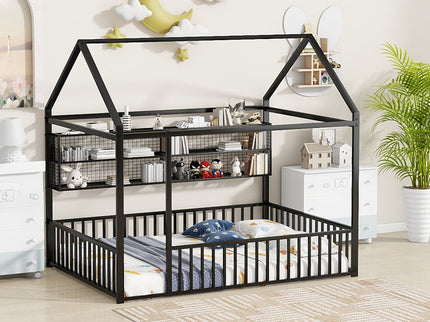 House Frame With Fence And Shelves