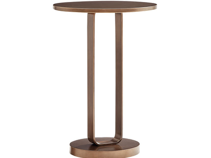 Tareel - Round Accent Table With Open Oval Pedestal - Antique Bronze