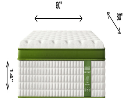 14" Hybrid Mattress With Gel Memory Foam And Pocket Springs