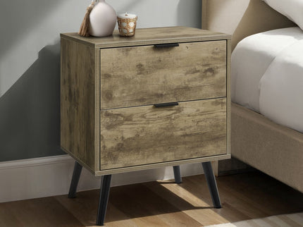 Accent Table With Storage Drawers - Brown