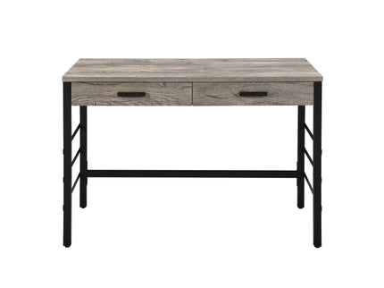 Disho - Weathered Writing Desk With USB - Oak