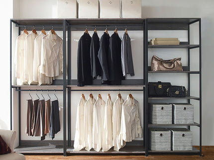 Monica - Walk-In Closet System With Spacious Drawer - Gray