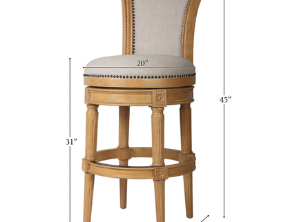 Swivel Barstool With High-Back