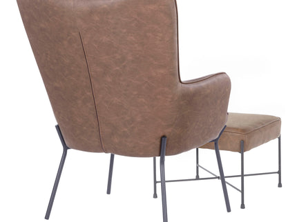 Izzy - Industrial Lounge Chair & Ottoman Set