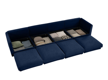 Stylish Sofa With Storage Seat And Cylindrical Backrest