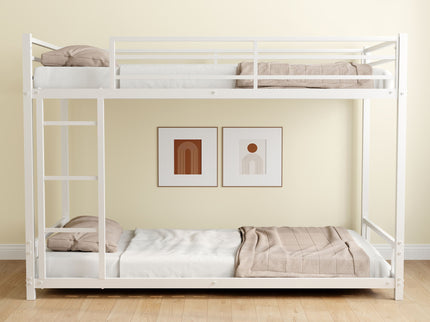 Bunk Bed With Noise Reduction And Safety Guardrail