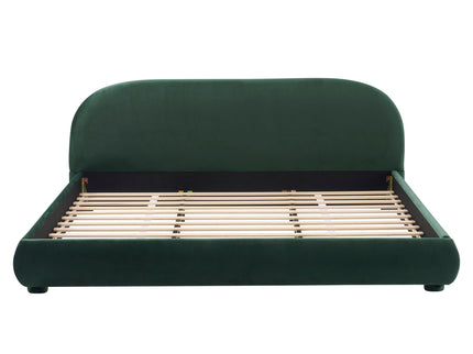 Upholstered Simple Modern Bedroom Bed With Curved Headboard