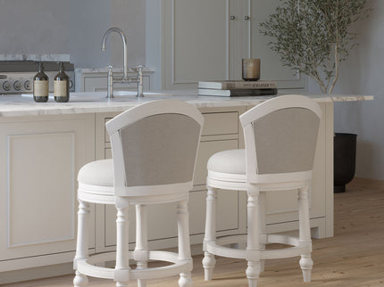 Barrel Back Stool With Swivel